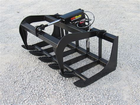 brush grapples for skid steer|skid steer grapple hydraulic cylinders.